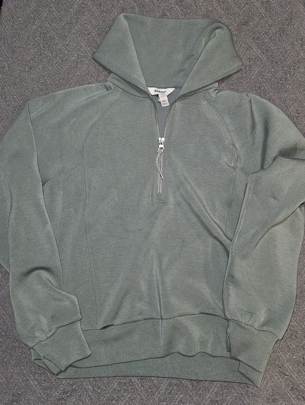 Women's Green Spanx Quarter Zip